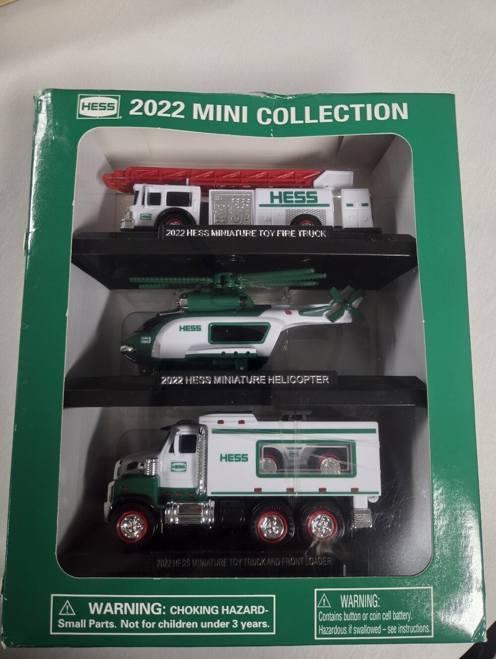 Hess 2022 Mini Collection Kids Toy Vehicles - White & Green